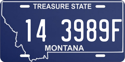 MT license plate 143989F