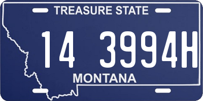 MT license plate 143994H