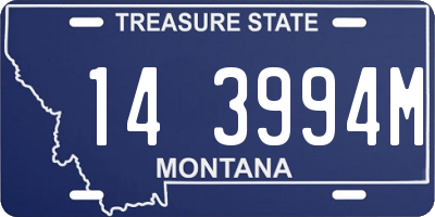 MT license plate 143994M