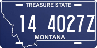 MT license plate 144027Z
