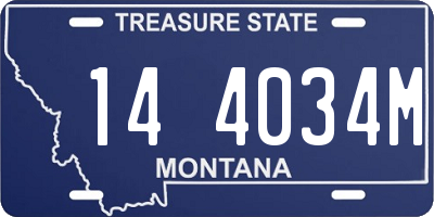 MT license plate 144034M