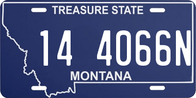 MT license plate 144066N