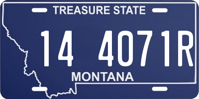 MT license plate 144071R