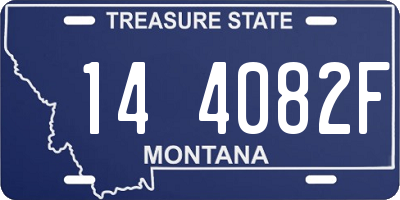 MT license plate 144082F