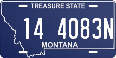 MT license plate 144083N
