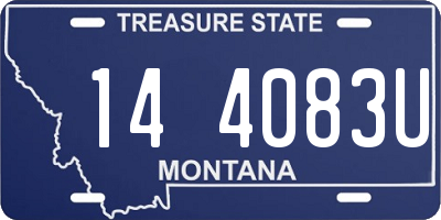 MT license plate 144083U