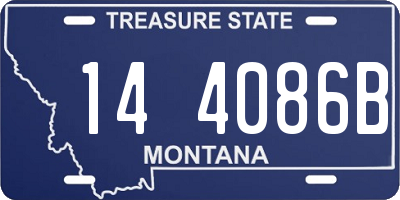 MT license plate 144086B