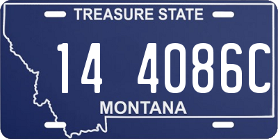 MT license plate 144086C