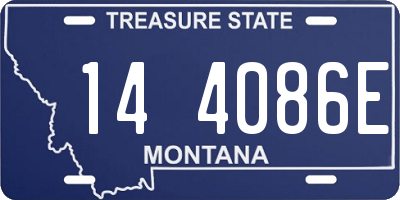 MT license plate 144086E