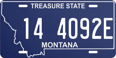 MT license plate 144092E