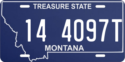 MT license plate 144097T