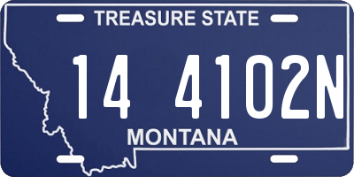 MT license plate 144102N