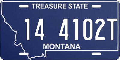MT license plate 144102T