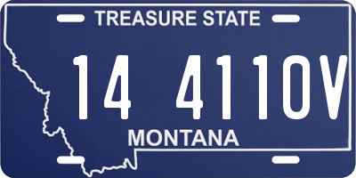 MT license plate 144110V