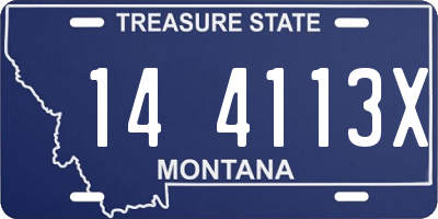 MT license plate 144113X