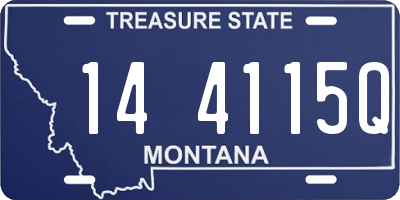 MT license plate 144115Q