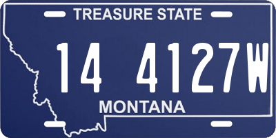 MT license plate 144127W