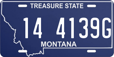 MT license plate 144139G