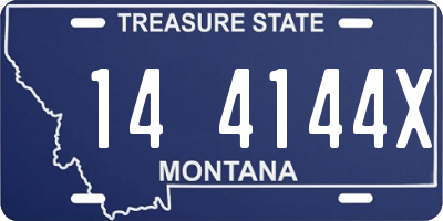 MT license plate 144144X