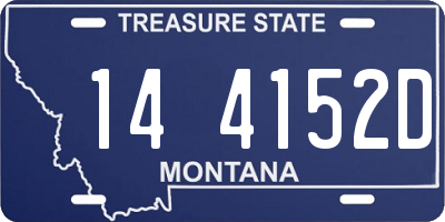 MT license plate 144152D