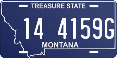 MT license plate 144159G