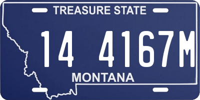 MT license plate 144167M