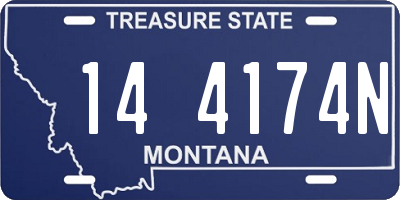 MT license plate 144174N