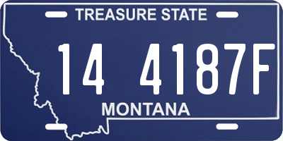 MT license plate 144187F