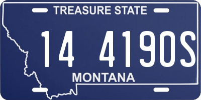 MT license plate 144190S
