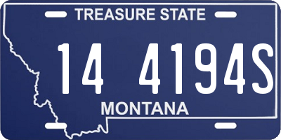 MT license plate 144194S