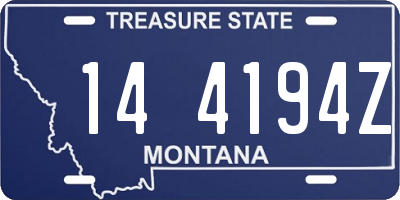 MT license plate 144194Z