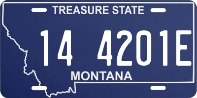 MT license plate 144201E