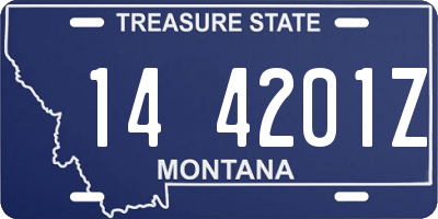 MT license plate 144201Z