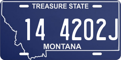 MT license plate 144202J