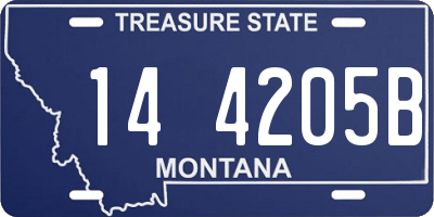 MT license plate 144205B