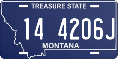 MT license plate 144206J