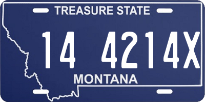 MT license plate 144214X