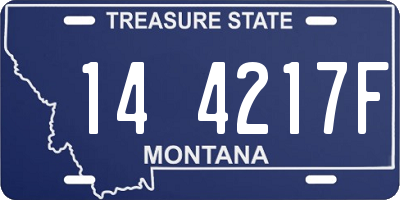 MT license plate 144217F