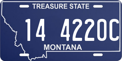 MT license plate 144220C