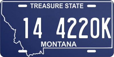 MT license plate 144220K