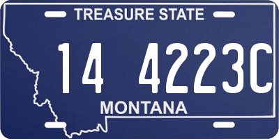 MT license plate 144223C