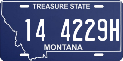 MT license plate 144229H