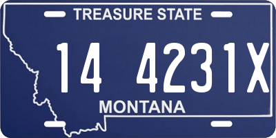 MT license plate 144231X