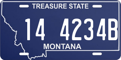 MT license plate 144234B