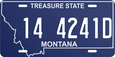 MT license plate 144241D