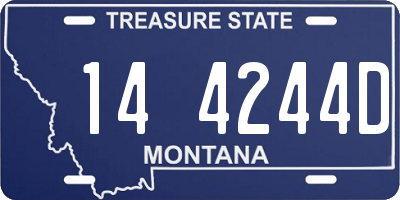 MT license plate 144244D