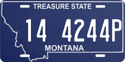 MT license plate 144244P