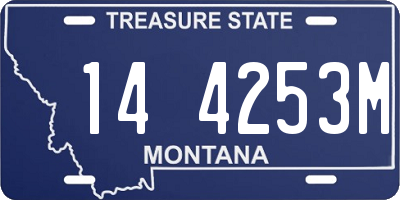 MT license plate 144253M