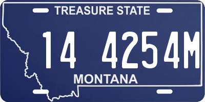 MT license plate 144254M
