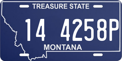 MT license plate 144258P
